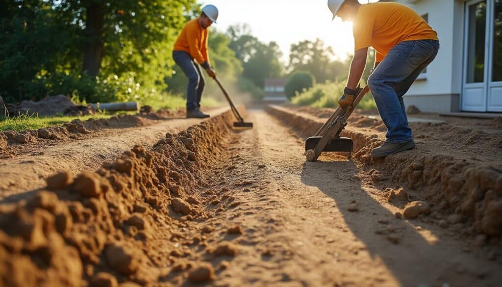 Quelles sont les étapes préparatoires du sol pour le goudronnage d’une allée extérieure ?