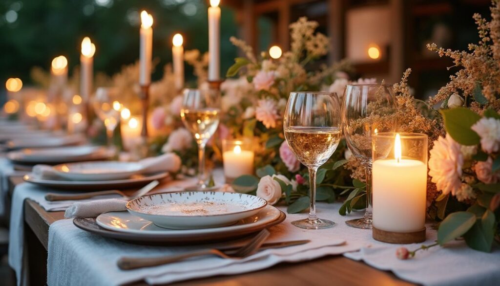 Comment créer une décoration de table de mariage élégante avec des bougies centrepiece