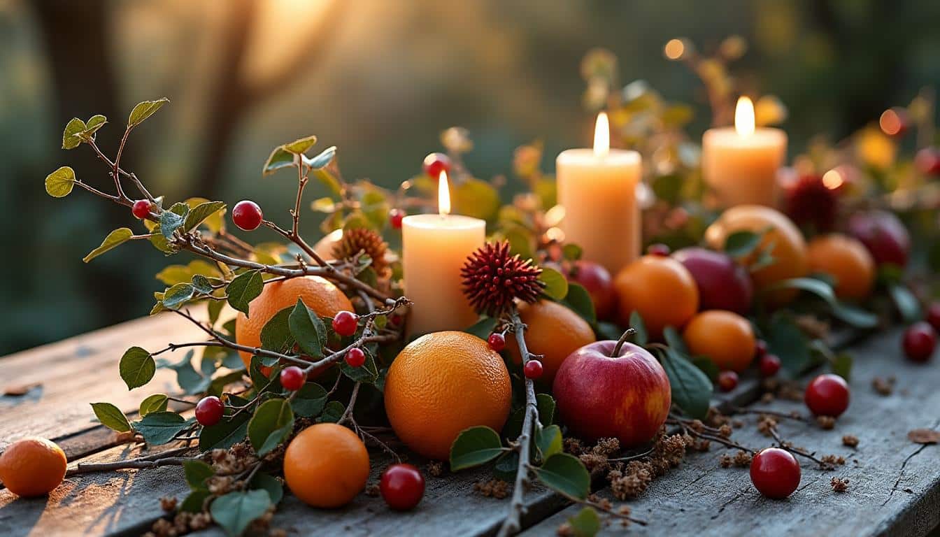 Idées pour intégrer un centrepiece de bougies dans une décoration d’automne