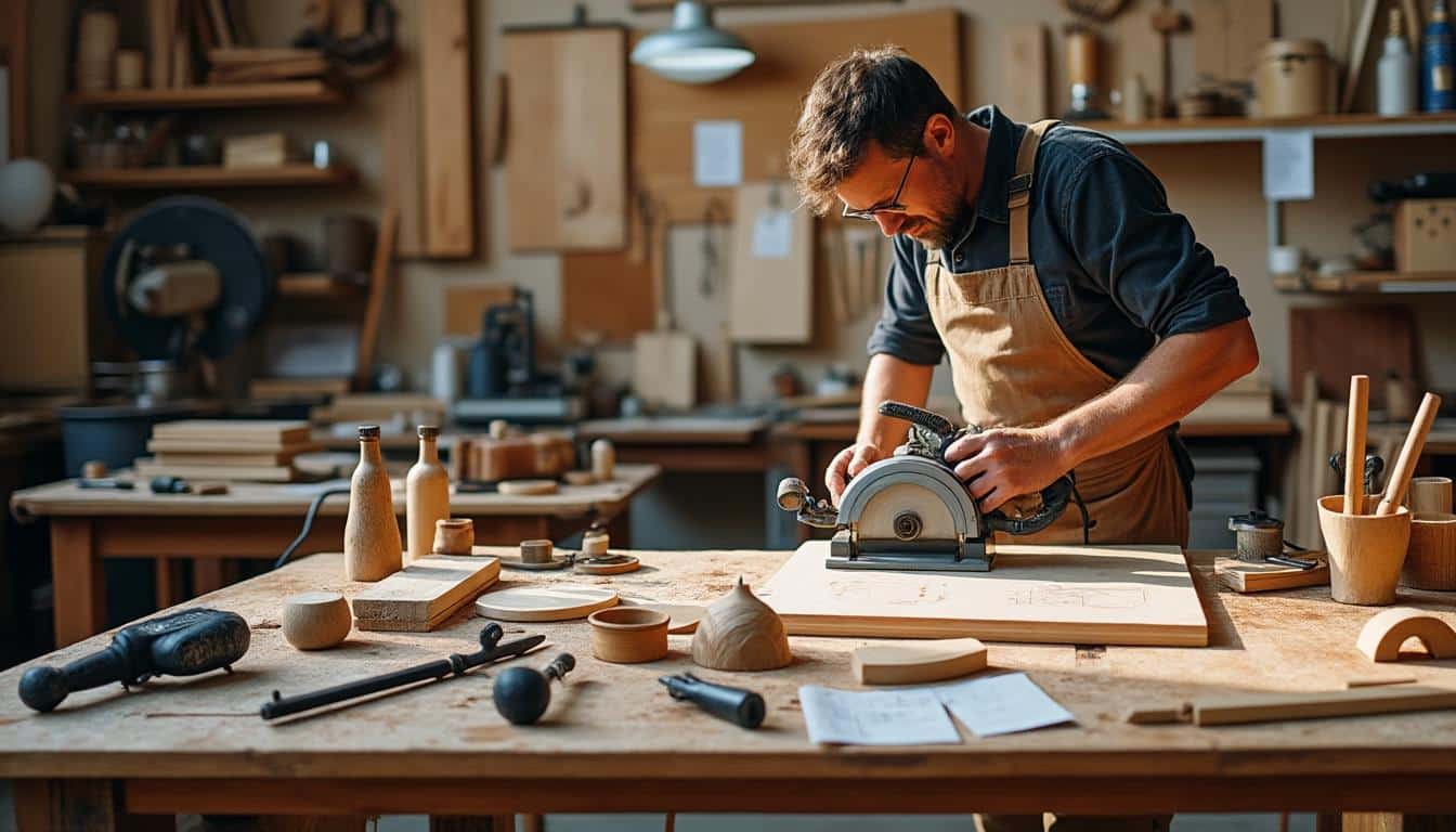 Illustration: Comment fonctionne la scie circulaire à onglet et quels sont ses différents types ?