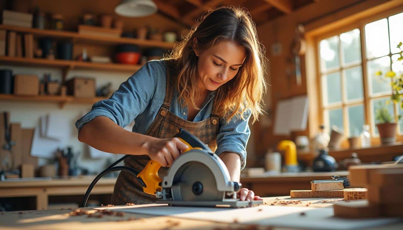 Illustration: Pourquoi choisir une scie circulaire à onglet pour vos travaux de coupe d’angle ?