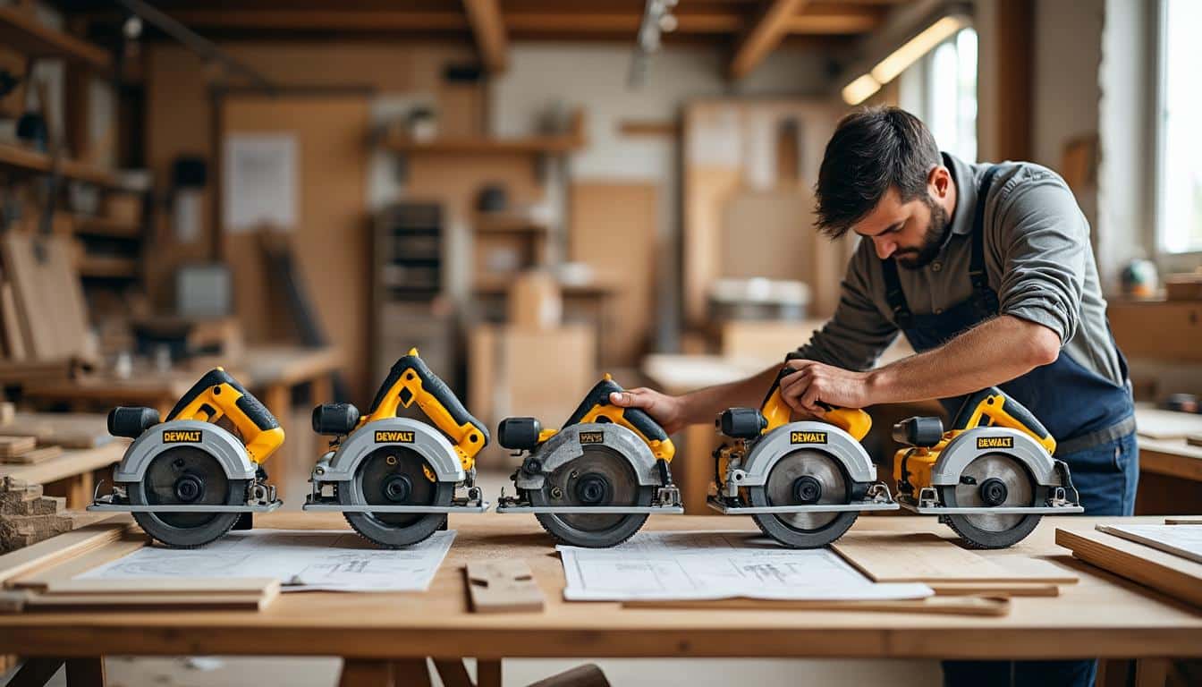 Illustration: Quels modèles de scie circulaire Dewalt sans fil choisir selon vos besoins ?