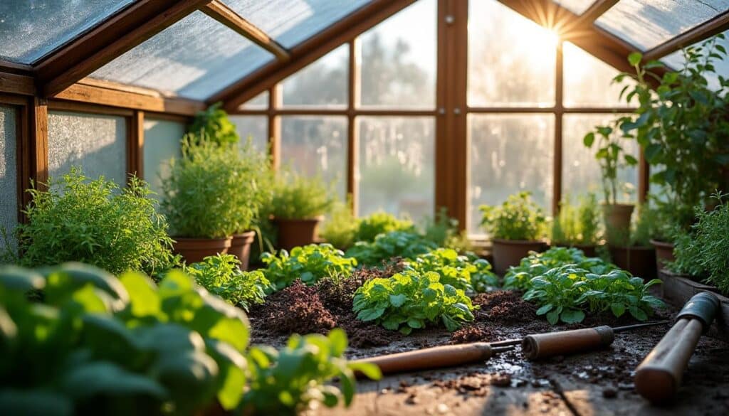 Comment bien entretenir une serre de potager durant l'hiver à la maison