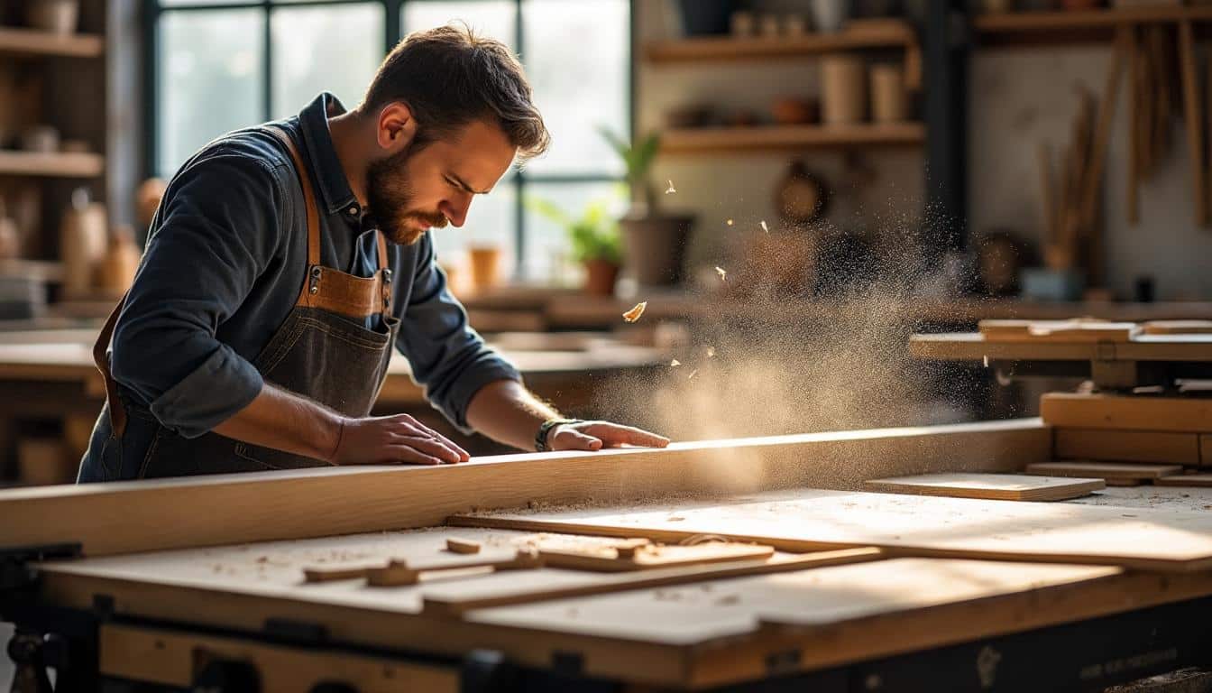 Illustration: Comment fonctionne une table à scie bois et quelles sont ses caractéristiques techniques clés ?