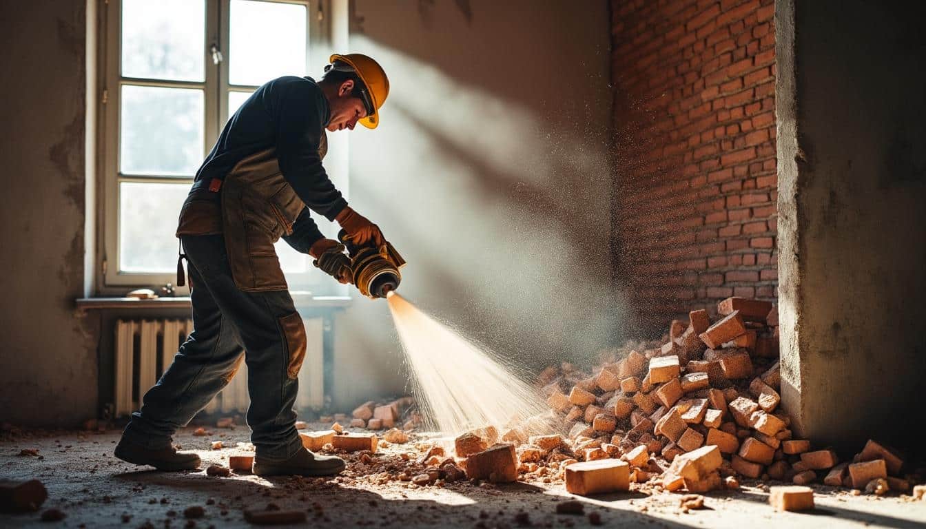 Casser une cloison en brique : méthodes, sécurité et finitions