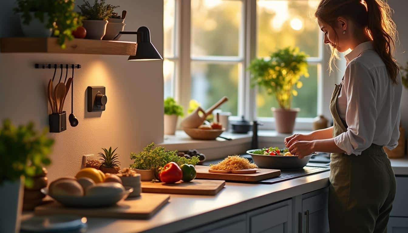 Illustration: Comprendre l’intérêt d’une applique murale avec interrupteur dans la cuisine