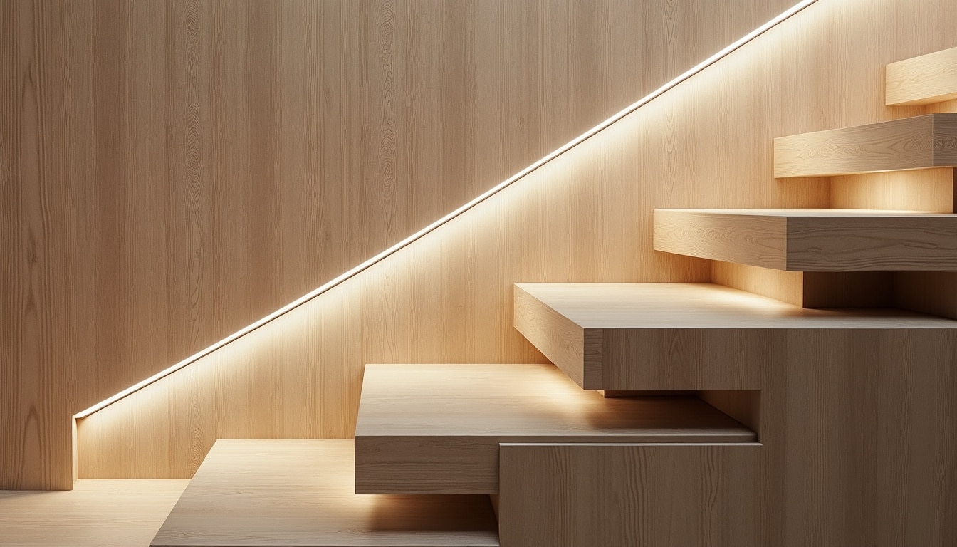 Grande applique murale pour escalier : éclairage sûr et design